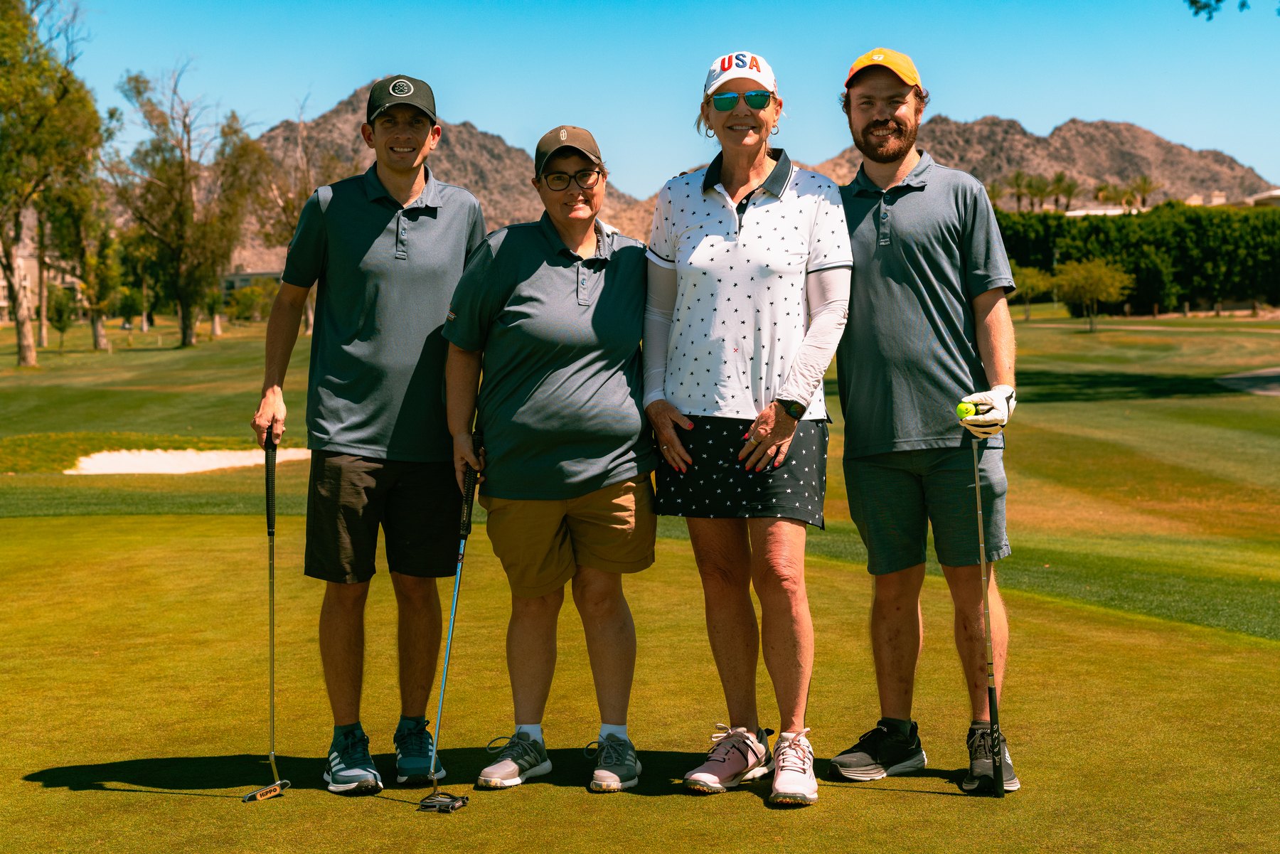 A foursome at a Treasure House golf fundraiser