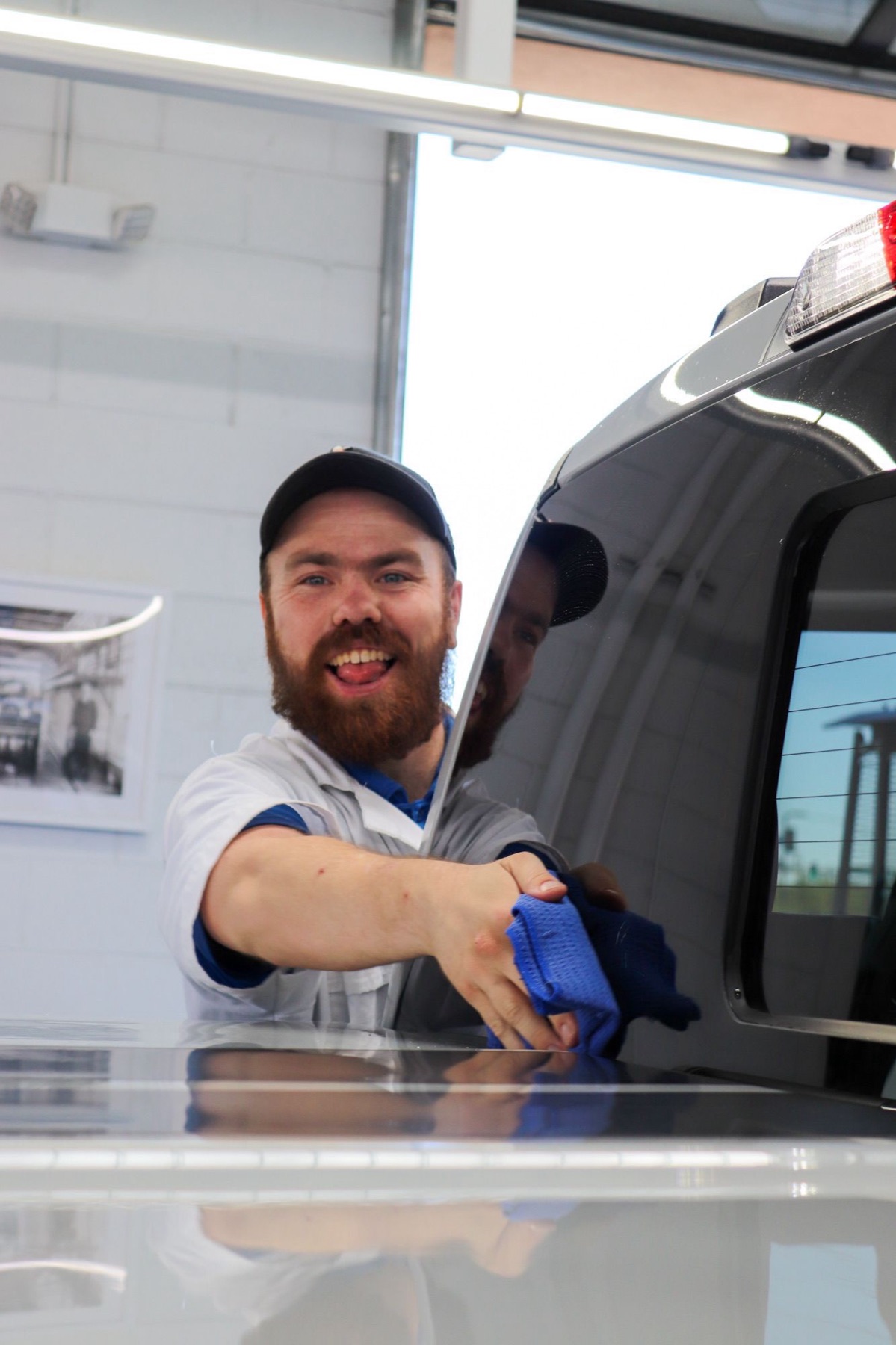 A resident boarding the Treasure House van
